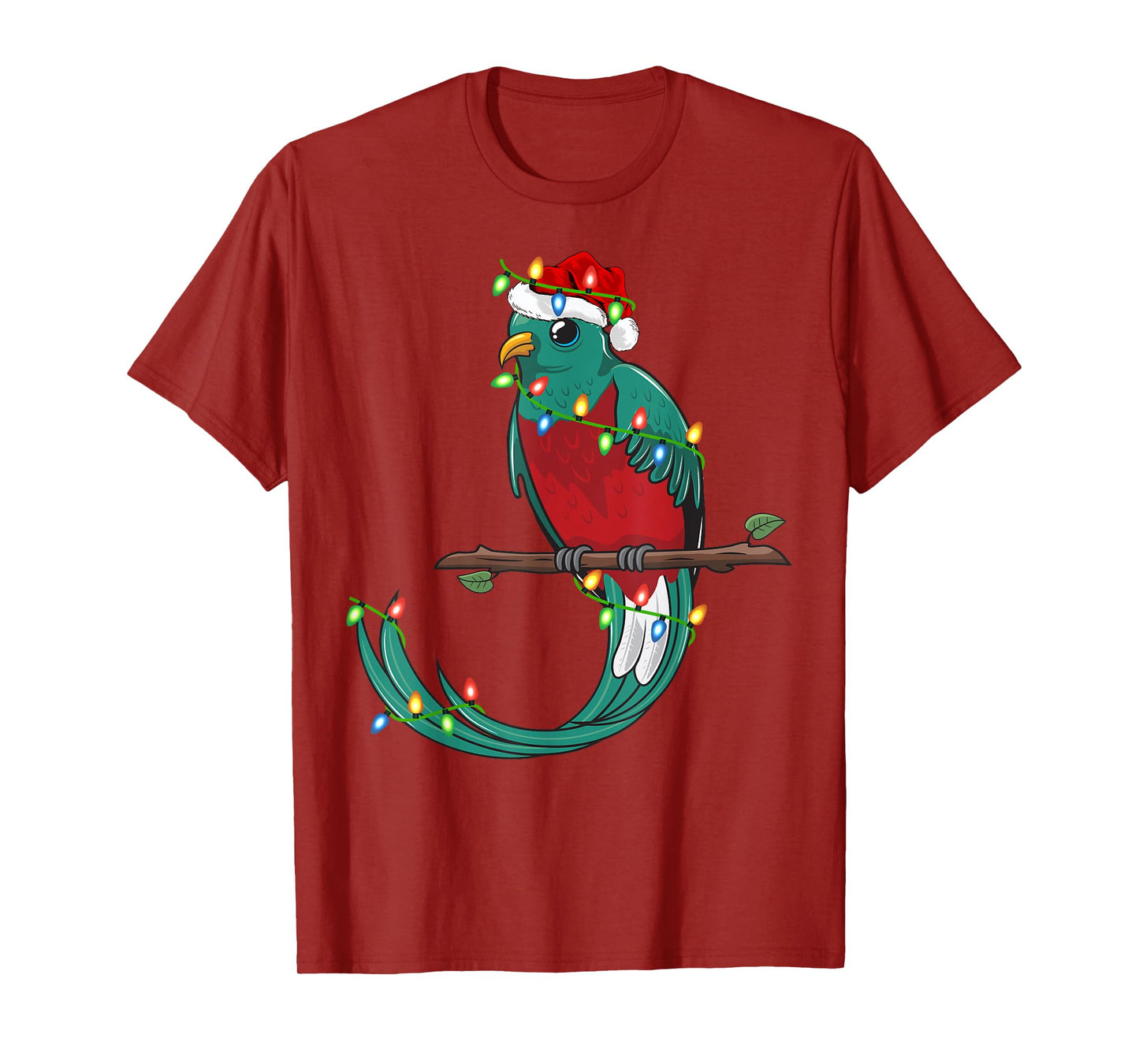 Quetzal Bird Lover Xmas Santa Hat Quetzal Christmas T-Shirt