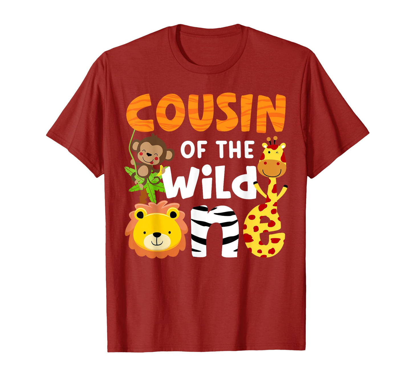 Cousin the Wild One Zoo Birthday Safari Jungle Animals Party T-Shirt