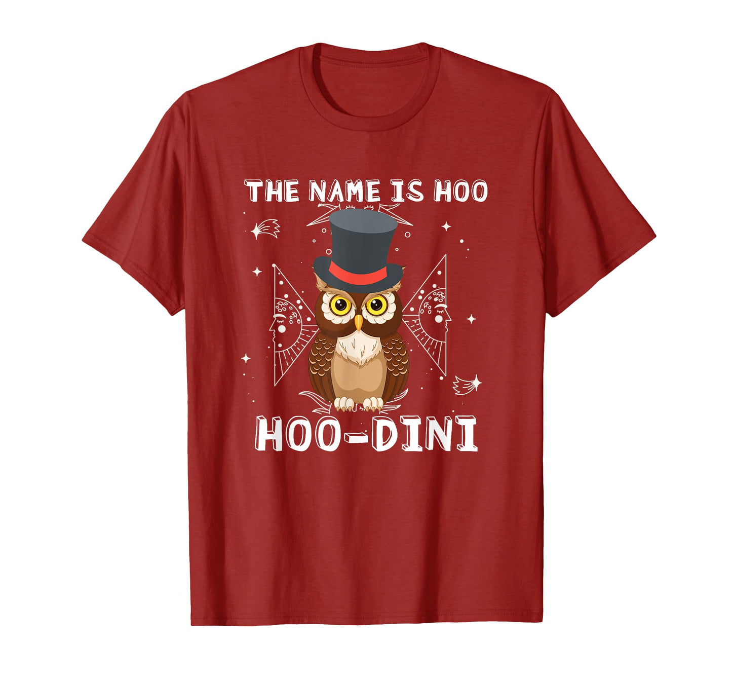Cute owl funny houdini, Owl hoo dini pun magician T-Shirt