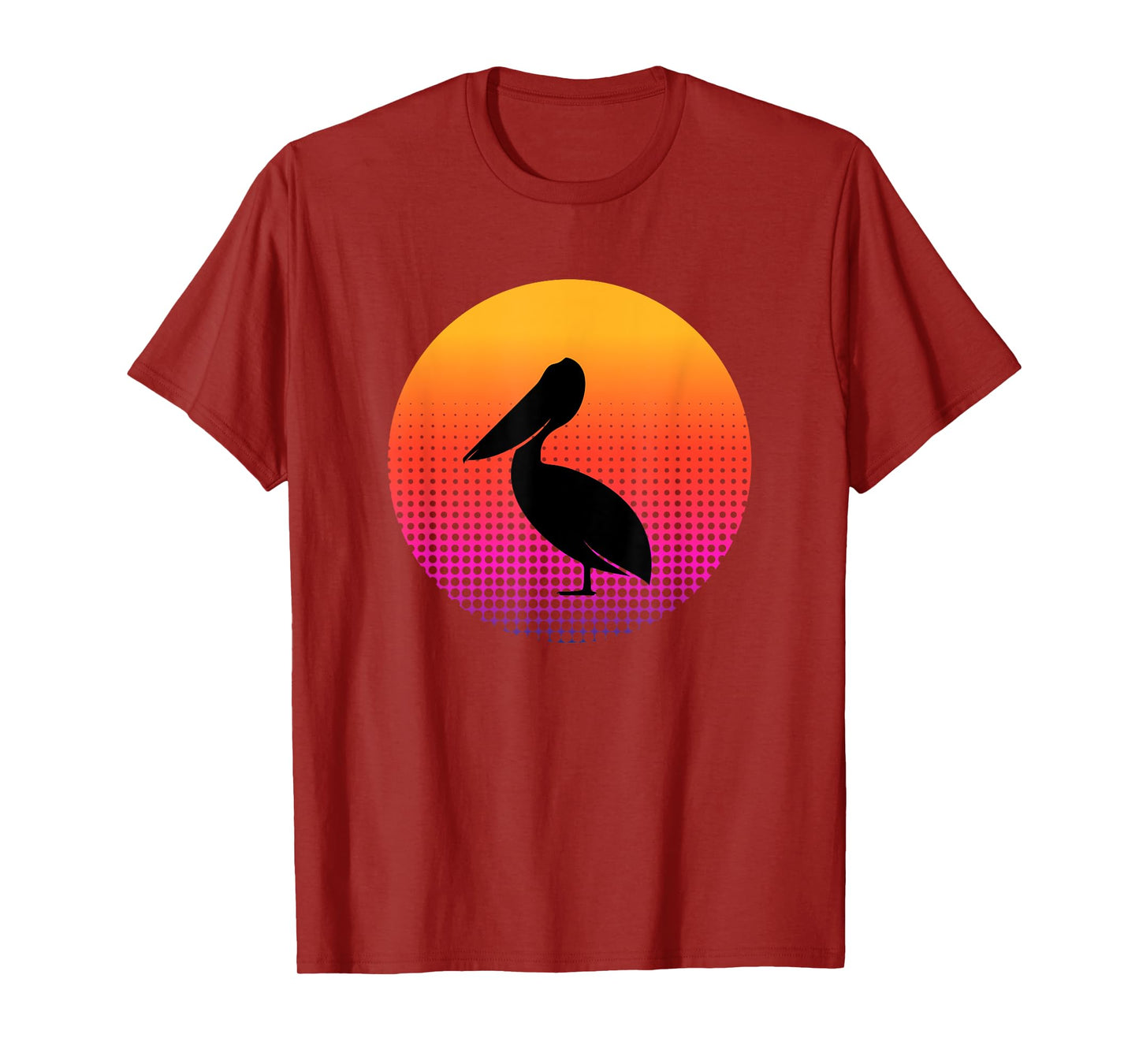 Retro Sunset Pelican Bird Animal Lover Gifts Men Women Youth T-Shirt