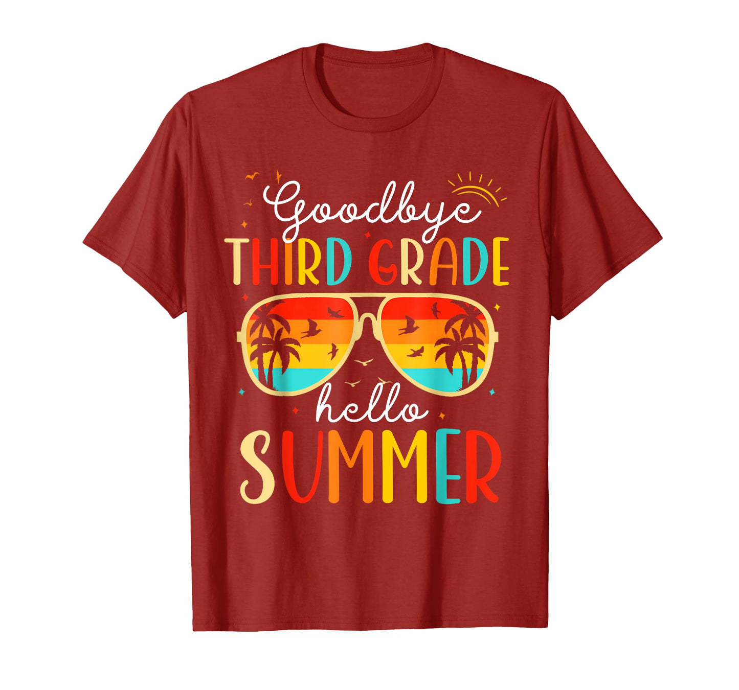 Goodbye 3rd Grade Hello Summer Funny Last Day School Vintage T-Shirt