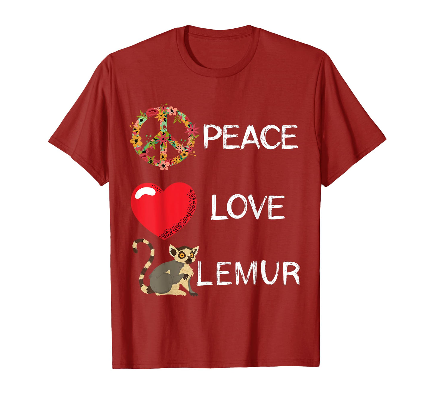Lemur Love Peace Lemur Lover Madagascar Animal T-Shirt