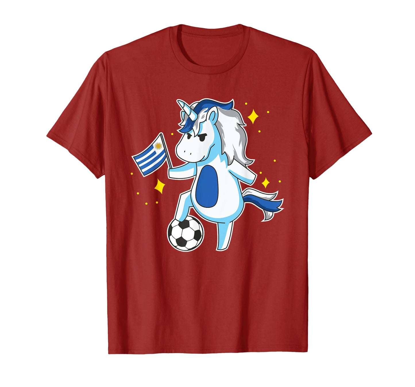 Soccer Unicorn Uruguay Jersey Design Uruguayan Football Gift T-Shirt