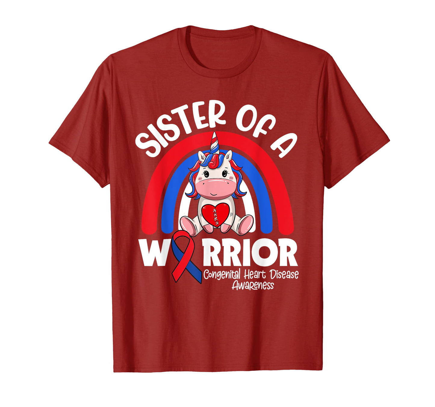 Sister Of A Heart Warrior CHD Awareness Week Clothing Gift T-Shirt