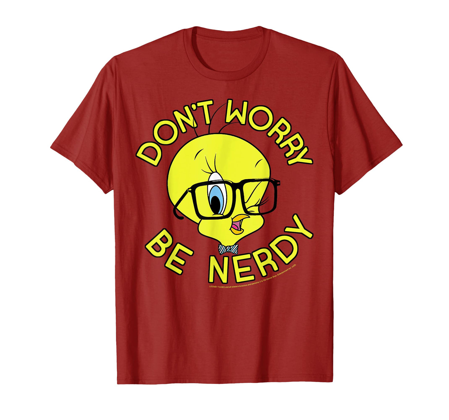 Looney Tunes Tweety Bird Don't Worry Be Nerdy T-Shirt