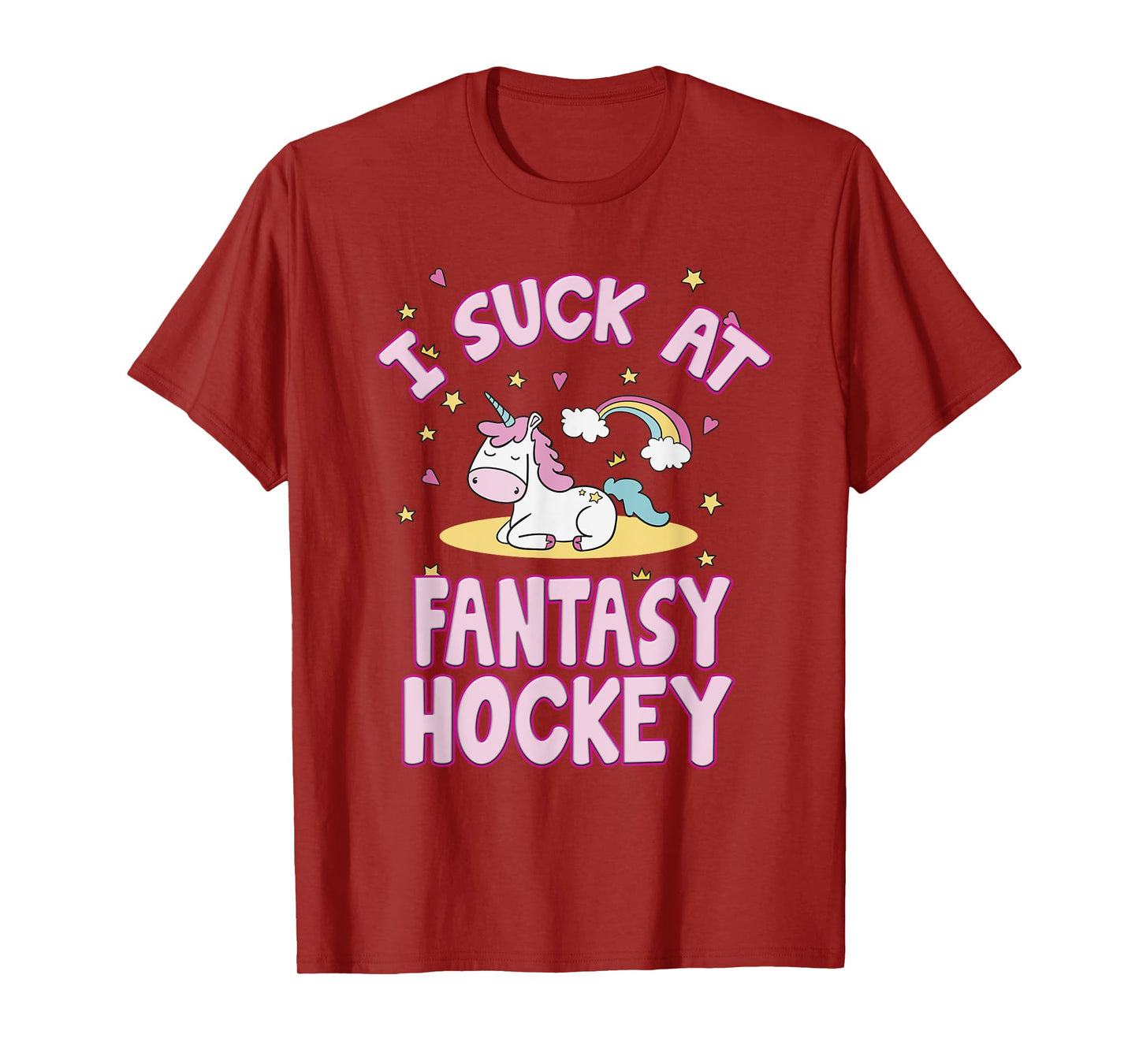 I Suck At Fantasy Hockey Draft Party Men Women T Shirt T-Shirt