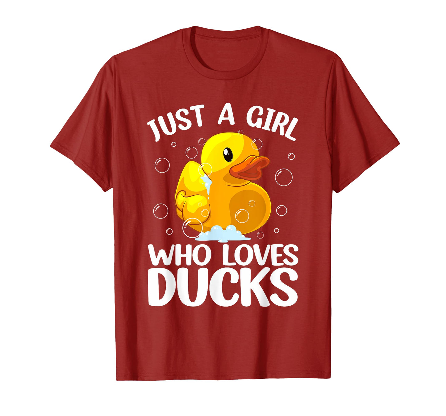Cute Duck Art For Girls Women Kids Youth Rubber Duck Lover T-Shirt
