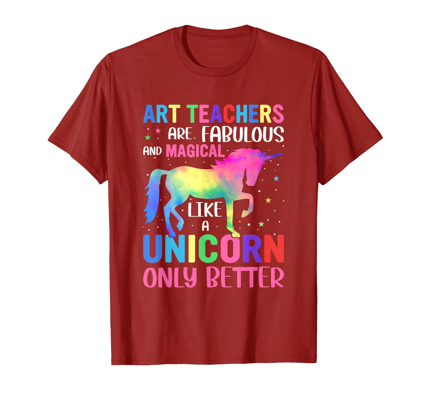 Art Teacher Unicorn Men Women Funny School Teachers T-Shirt