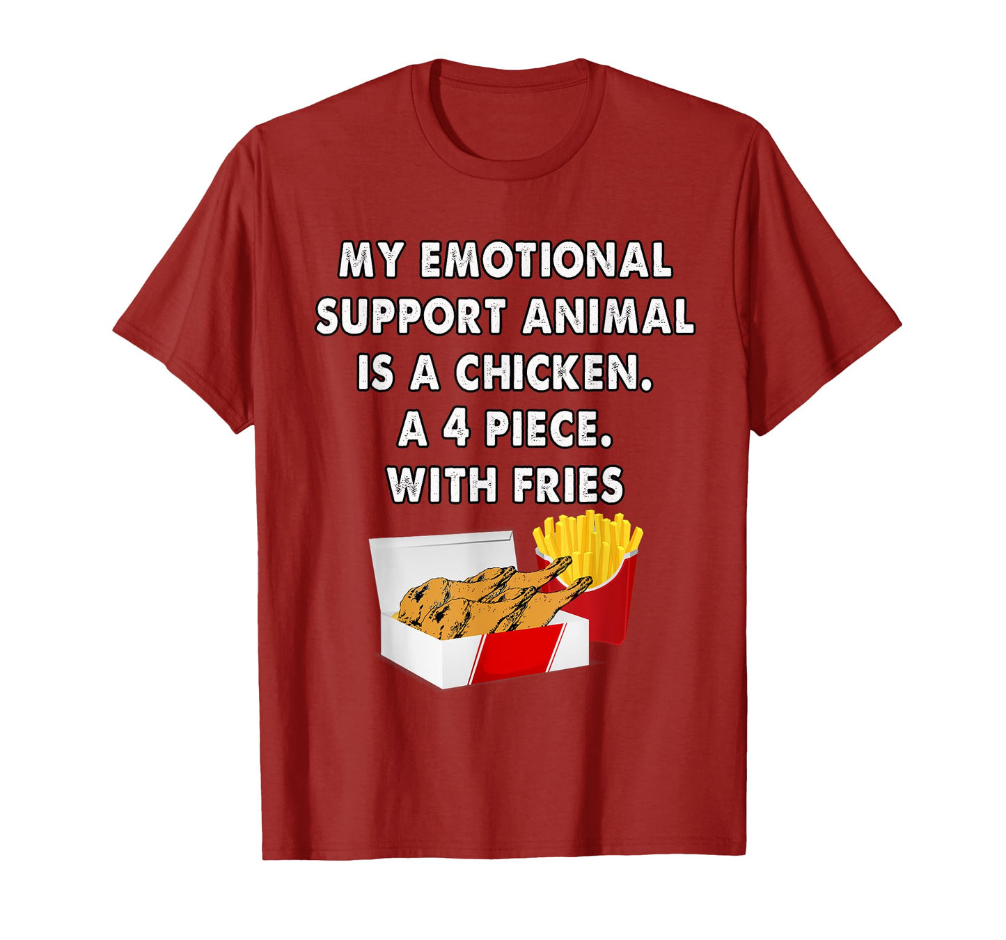 funny foodie emotional support animal is chicken T-Shirt