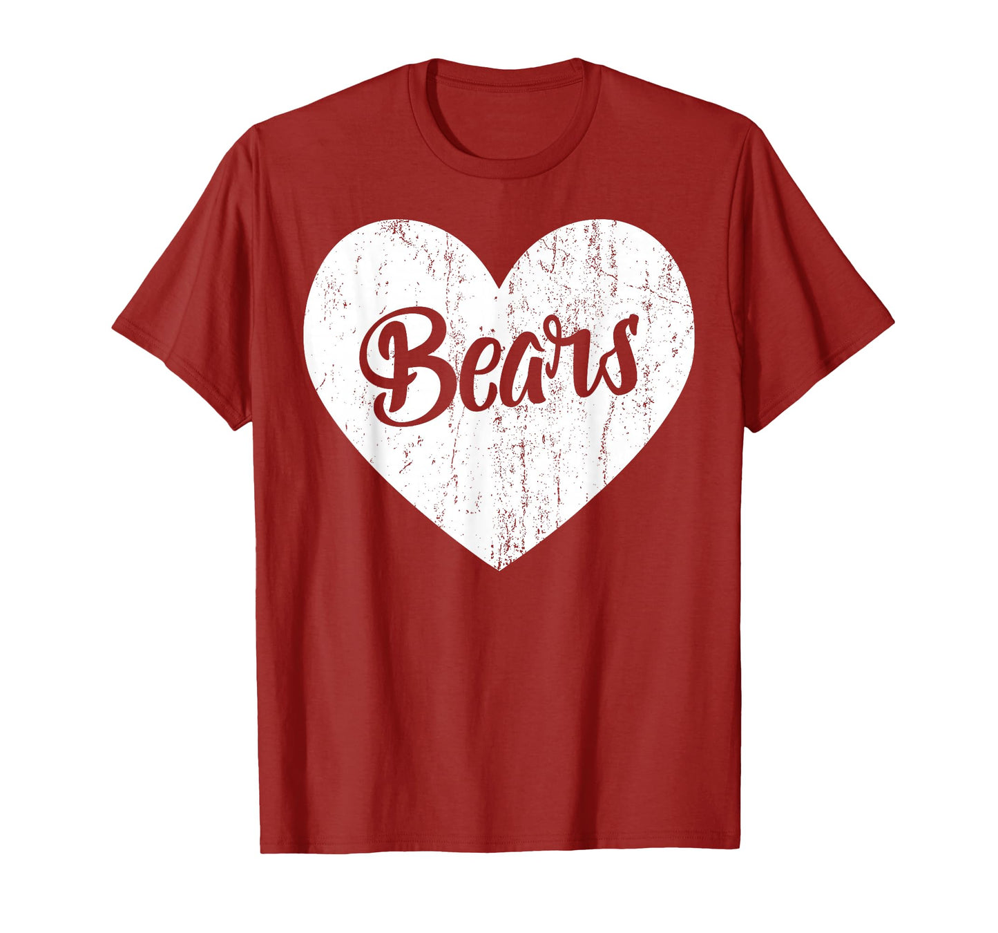 Bears School Sports Fan Team Spirit Mascot Cute Heart Gift T-Shirt