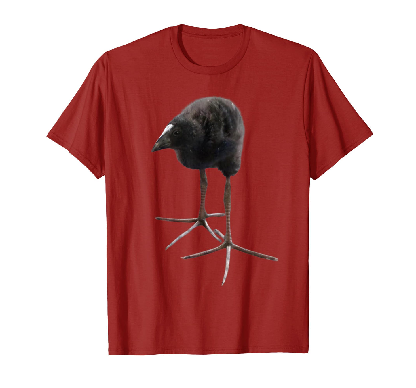 Pukeko Meme Black Unisex T-Shirt, Small, Short Sleeve, Modern Classic, All Seasons, Collarless, Bird Pattern, Pull On, 1 Count, 0 Pockets, Lightweight