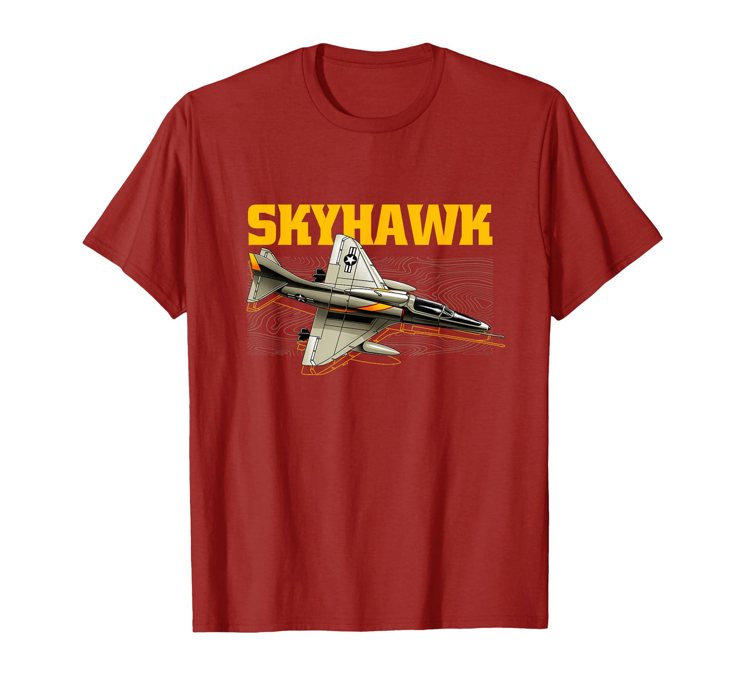USA Military Warbird Airplane Skyhawk T-Shirt