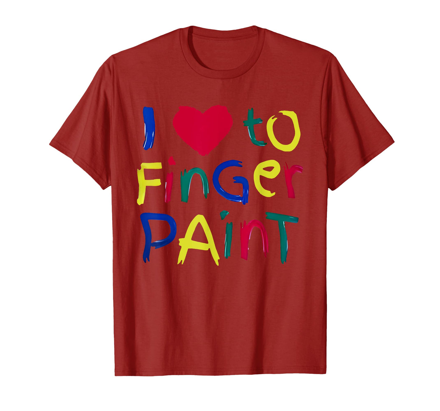 I Heart Love To Finger Paint I'm Paint Cute Couple Valentine T-Shirt