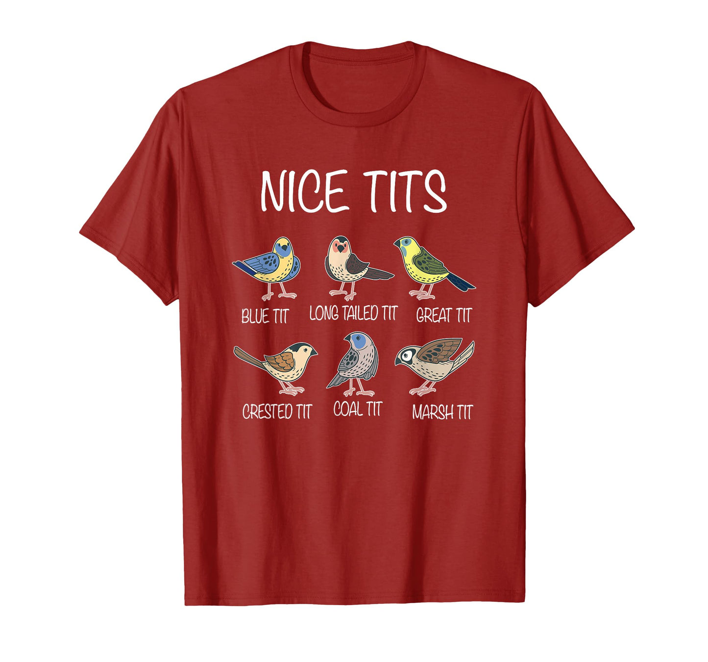 Nice Tits Funny Titmouse Pun Saying | Birdwatcher Birds T-Shirt