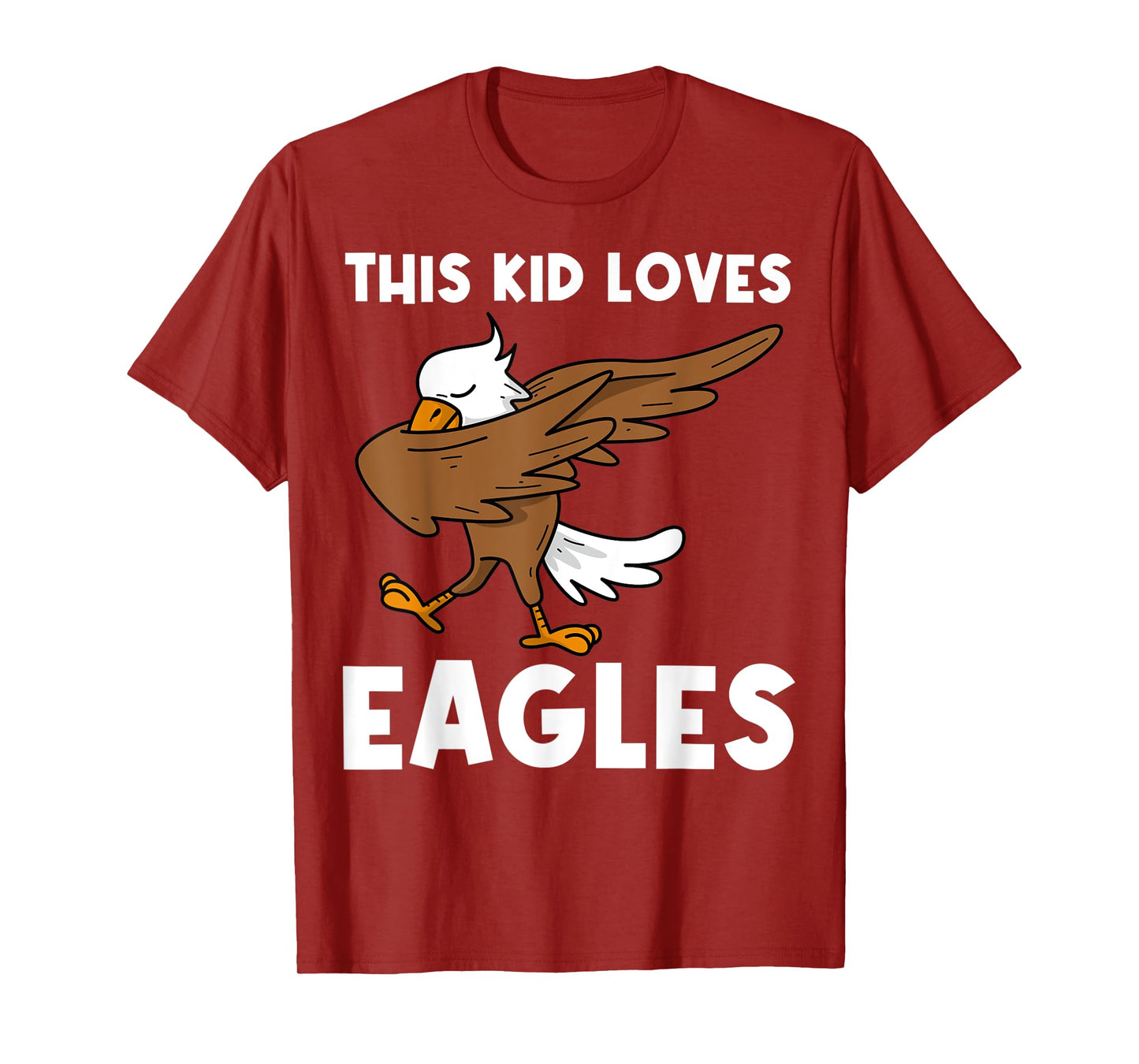 Cool Eagle Kids Boys Dabbing Bald Flying Animal T-Shirt