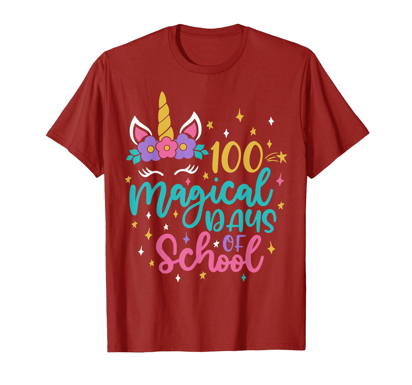 100th Day of School Unicorn 100 Magical Days Teacher Girls T-Shirt