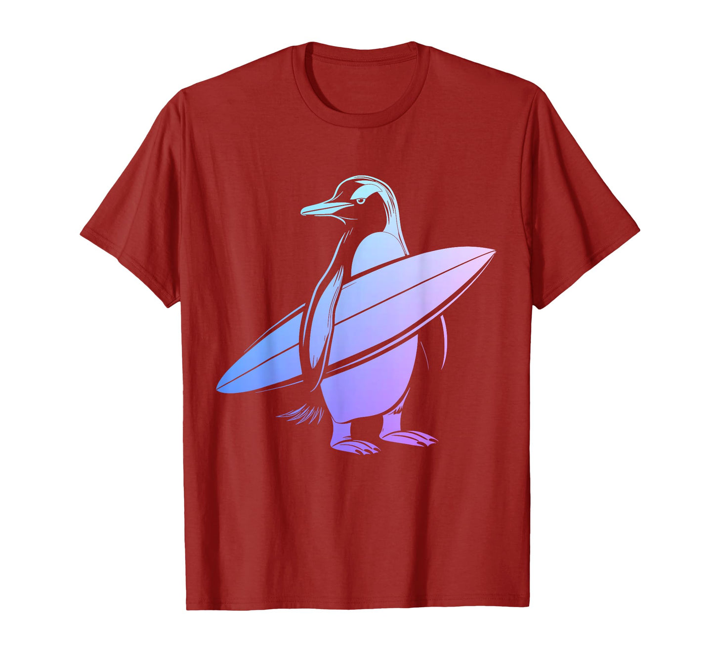 Surfer Penguin Surfboard Surfing Funny Cute Surfing T-Shirt