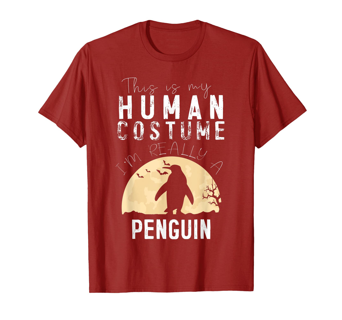 Halloween Human Costume Penguin Creepy Horror T-Shirt