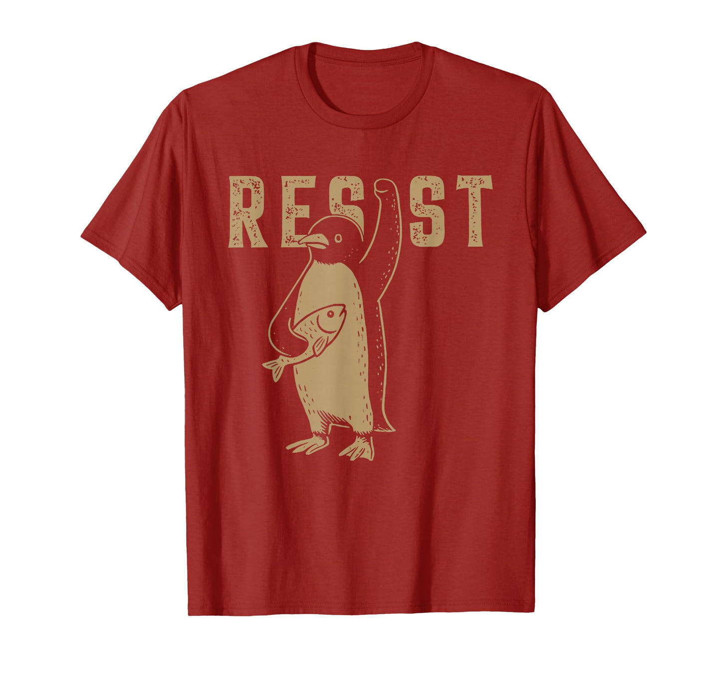 Resist Penguin Activism Graphic Design T-Shirt