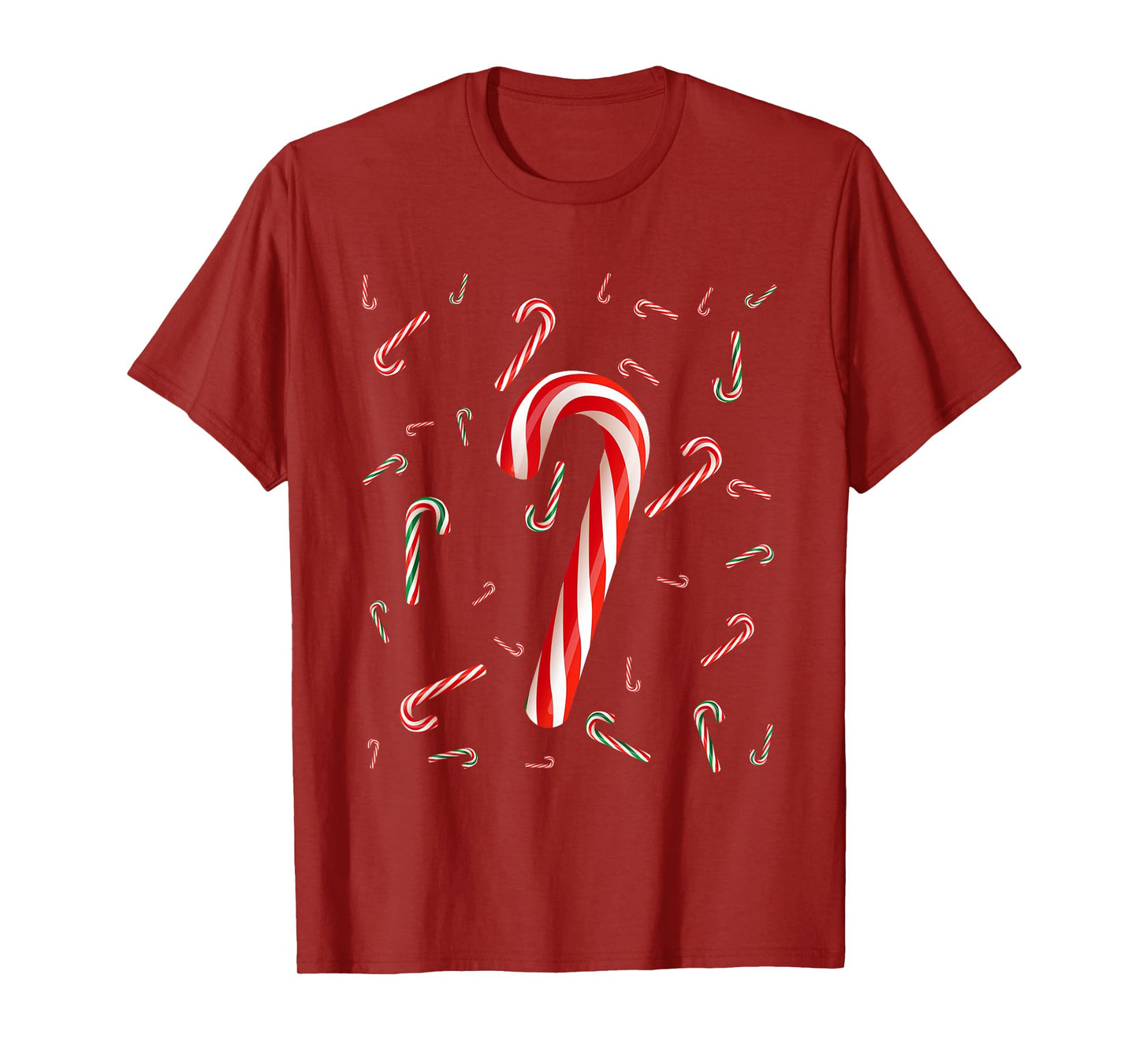 Christmas Candy Cane Santa Hat Xmas Holiday Boys Girls Kids T-Shirt