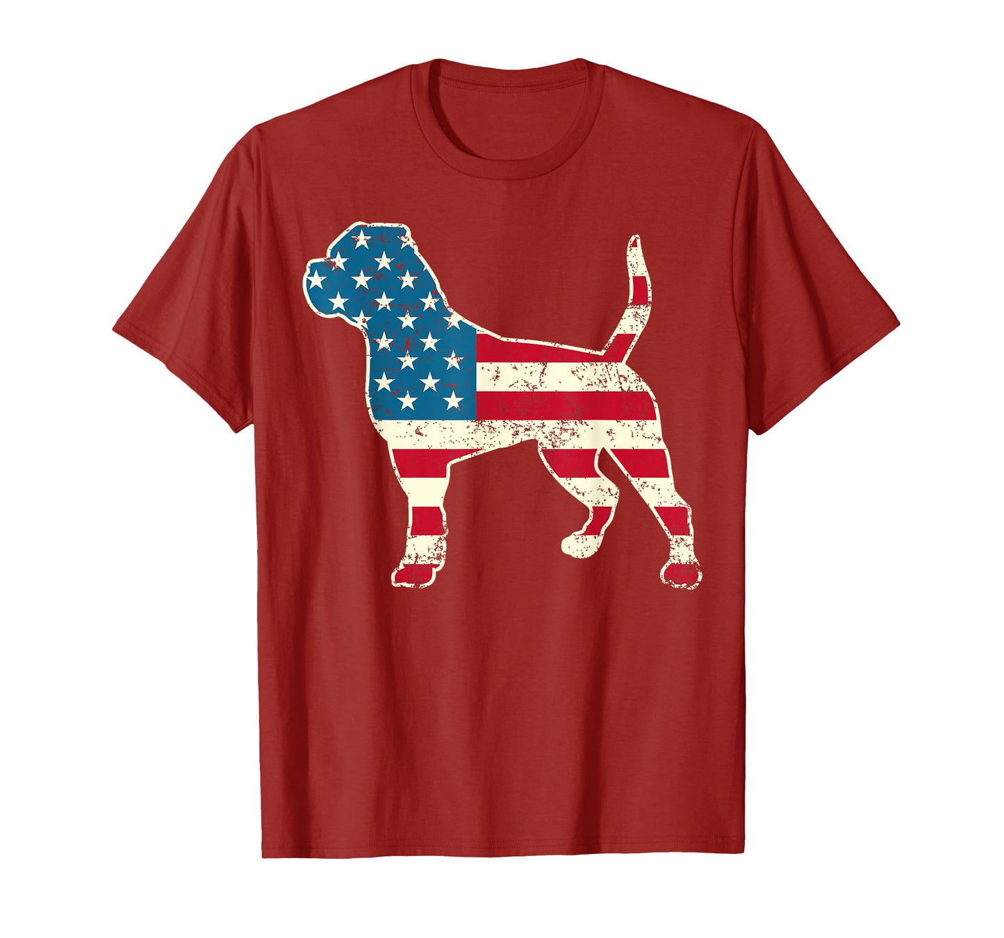 American Bulldog 4th of July Dog Lover Men USA American Flag T-Shirt