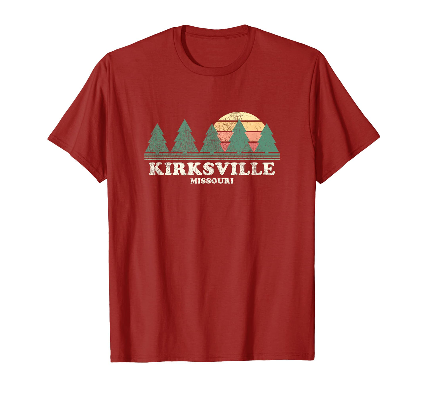Kirksville MO Vintage Throwback Tee Retro 70s Design T-Shirt