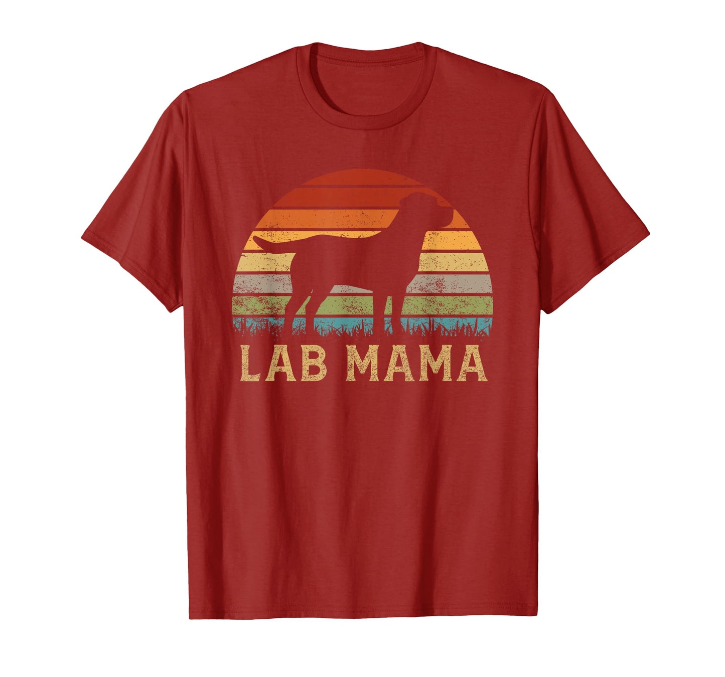 Lab Mama Retro Labrador Retriever Lover Vintage Dog Lab Mom T-Shirt
