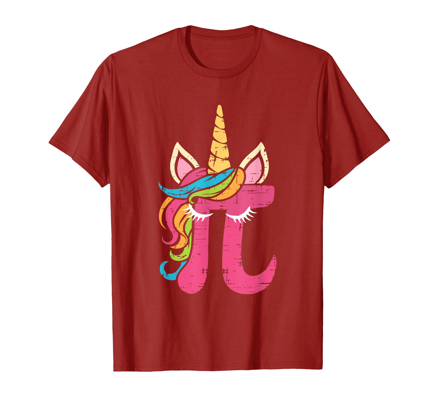 Cute Unicorn Pi Day 3.14 Math Number Pi Math Pun Girls Kids T-Shirt