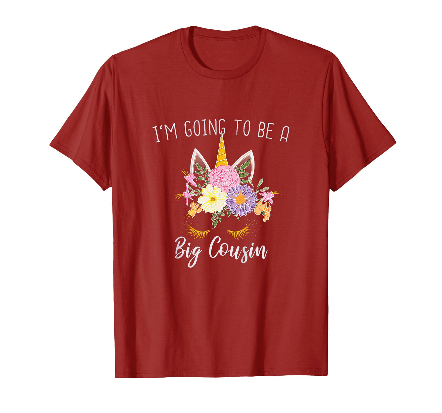 Going to be a Big Cousin Girls Unicorn T-Shirt