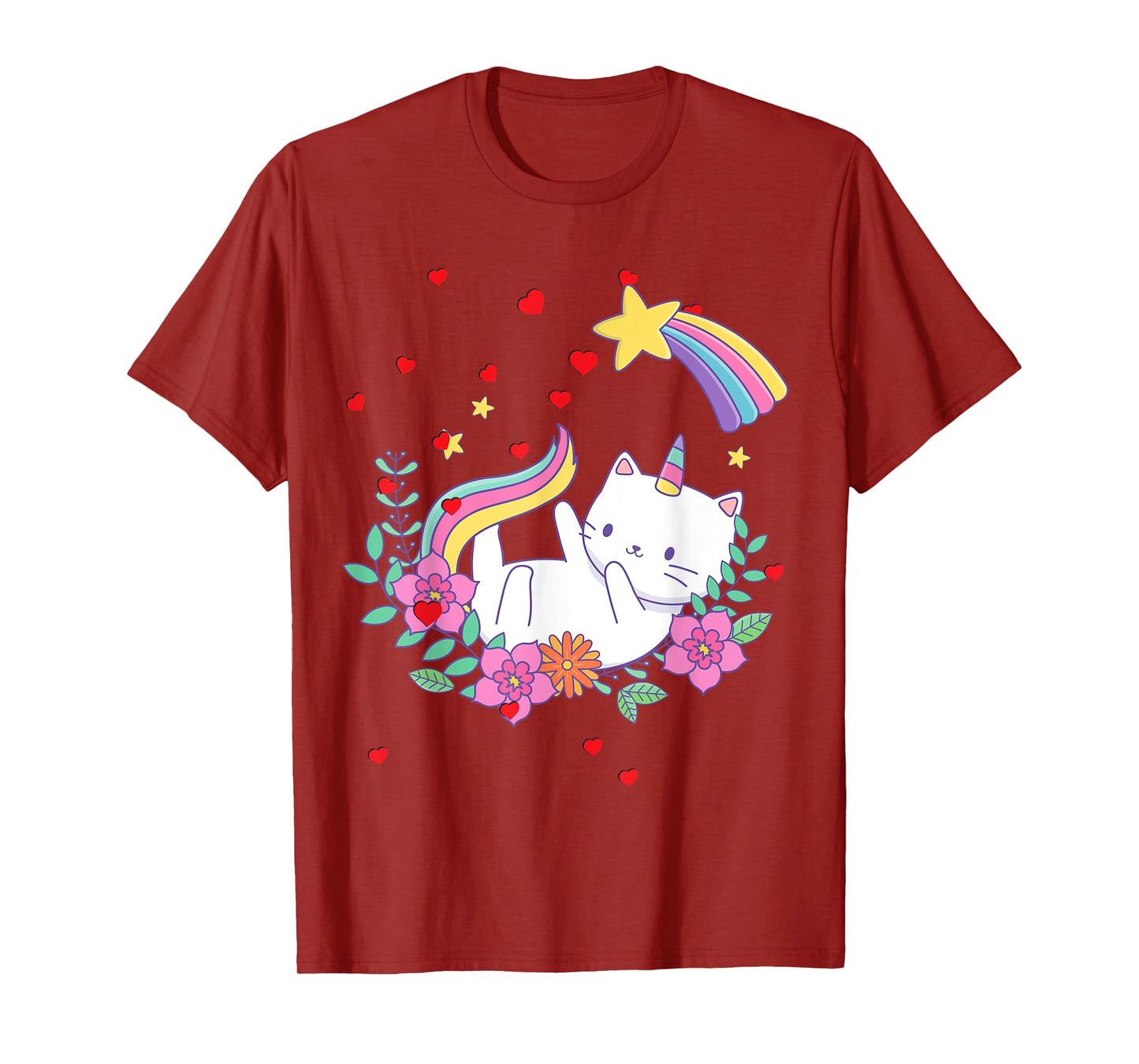 Valentines Unicorn Cat Kittycorn T-Shirt