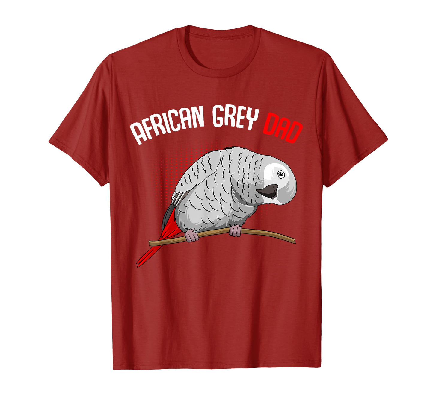 Cute Bird Lover Tees & Gift Ideas African Grey Parrot Dad Funny Men T-Shirt