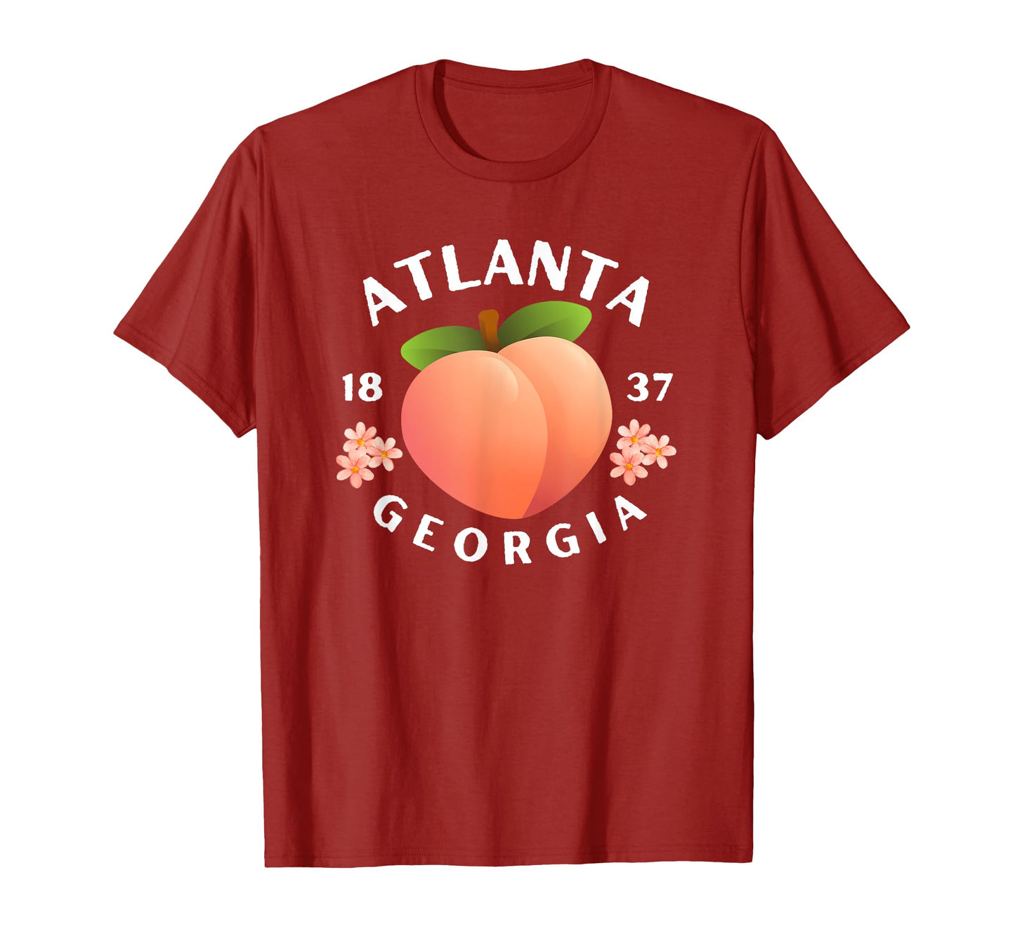 Atlanta Georgia est. 1837 Flowers Peach State T-Shirt