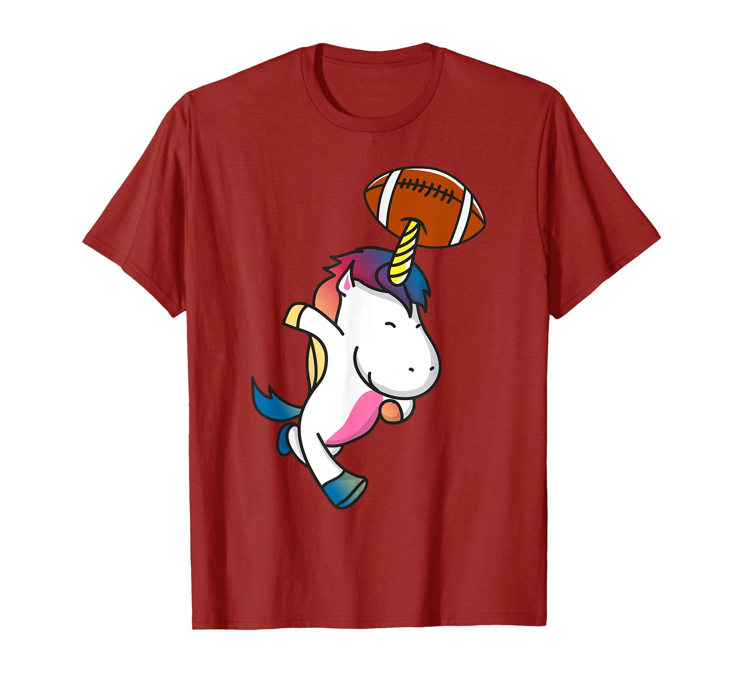 Unicorn Playing Football Sports Funny Unicorn Football T-Shirt