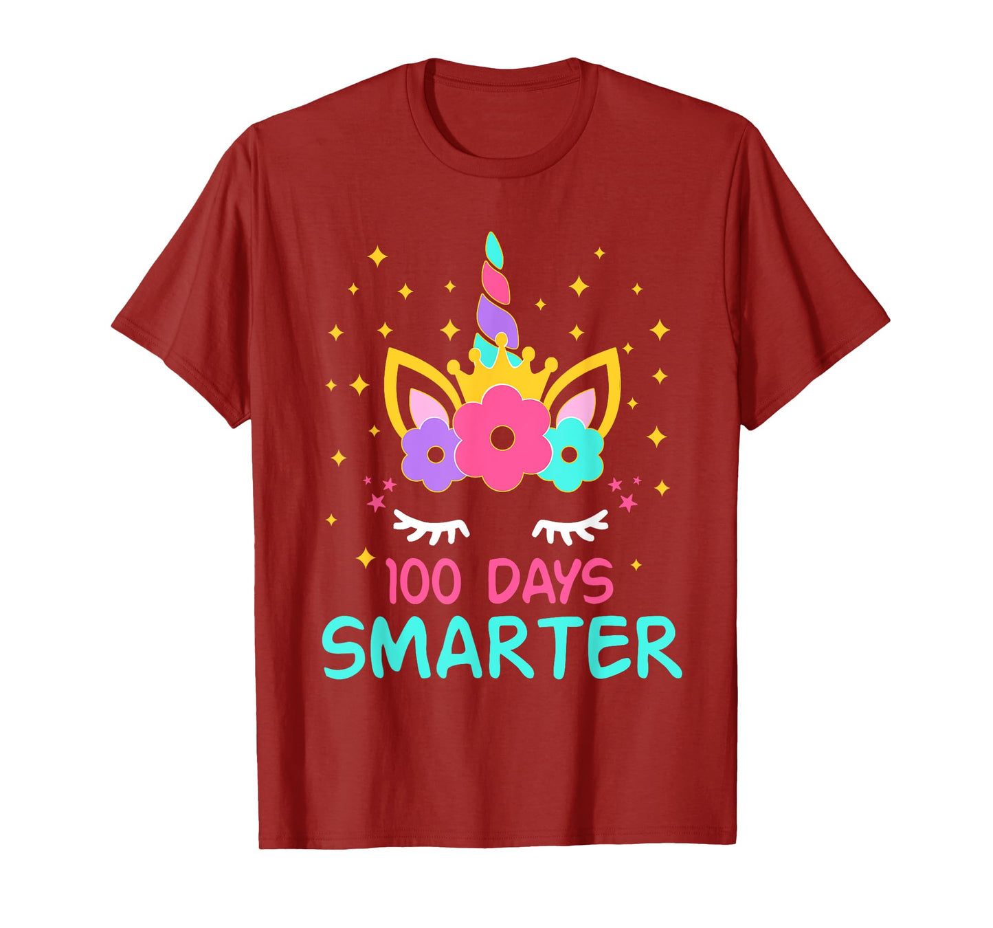 100 days of school Cute Unicorn 100th Day Of School Girls T-Shirt