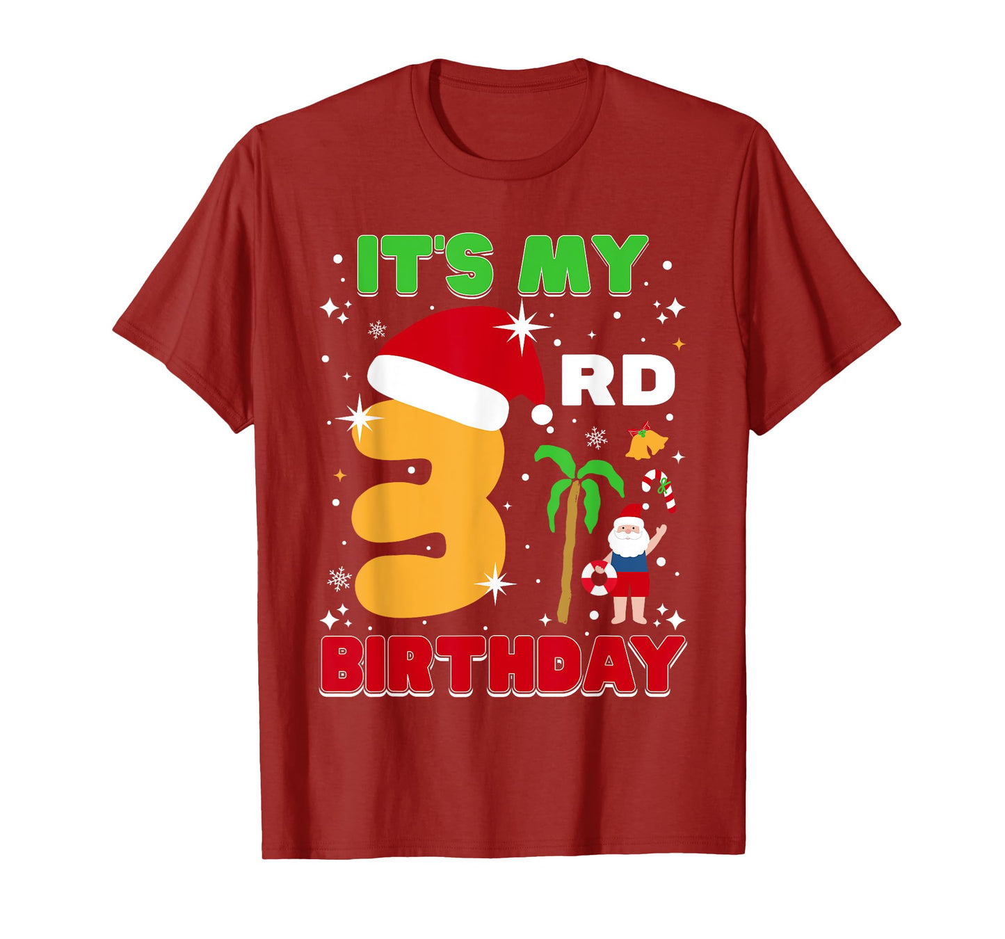 It's My 3rd Birthday Summer Xmas 3 Years Old Kids Girls Boys T-Shirt