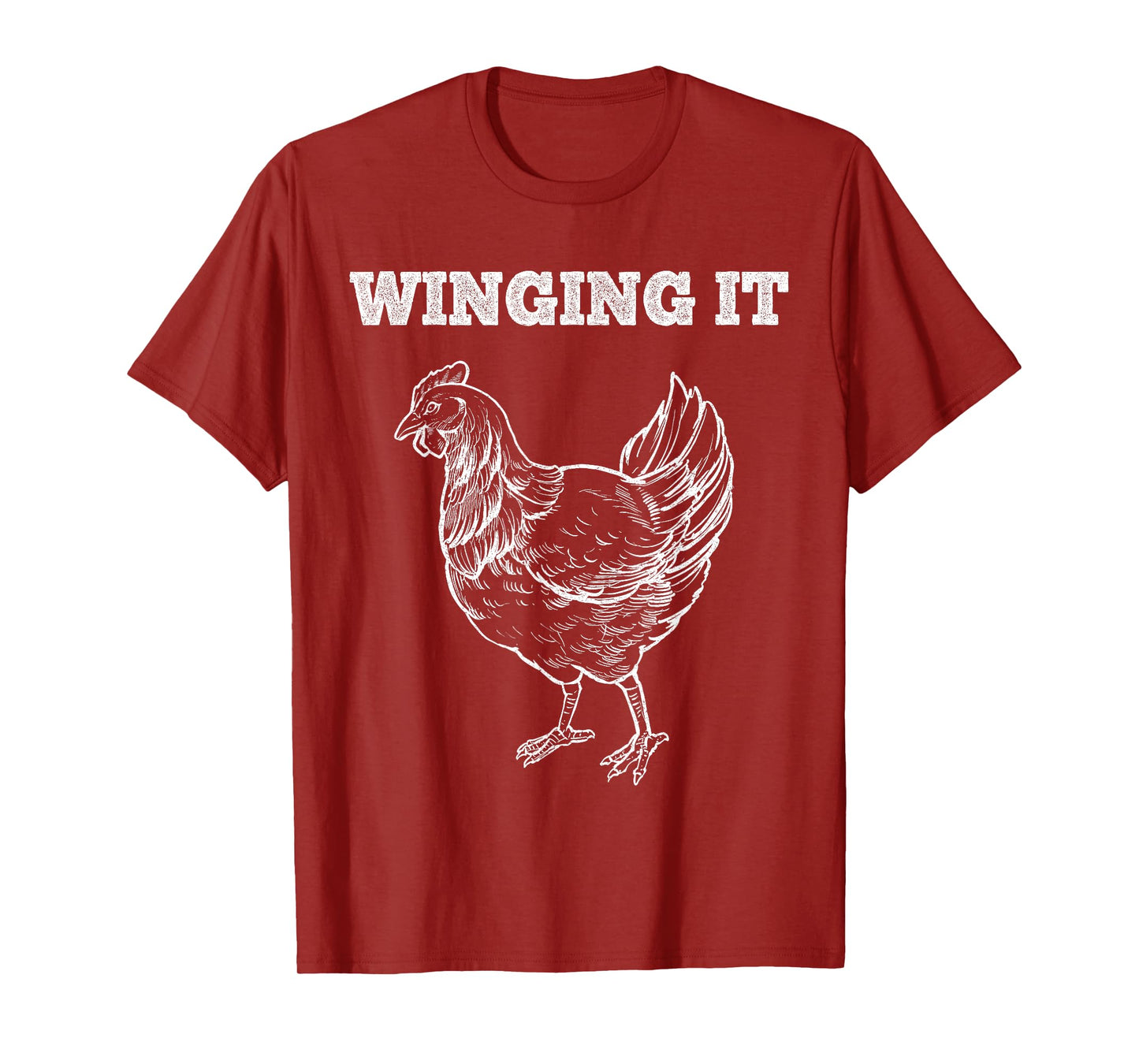 Winging It Funny Chicken Wings Lovers Quote T-Shirt
