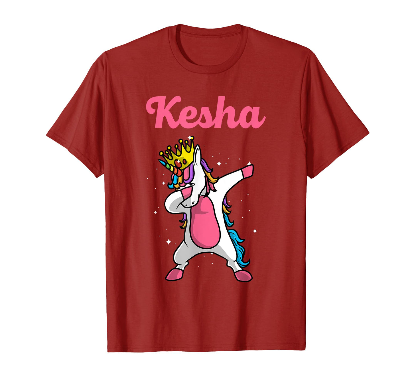 KESHA Name Personalized Birthday Dabbing Unicorn Queen T-Shirt