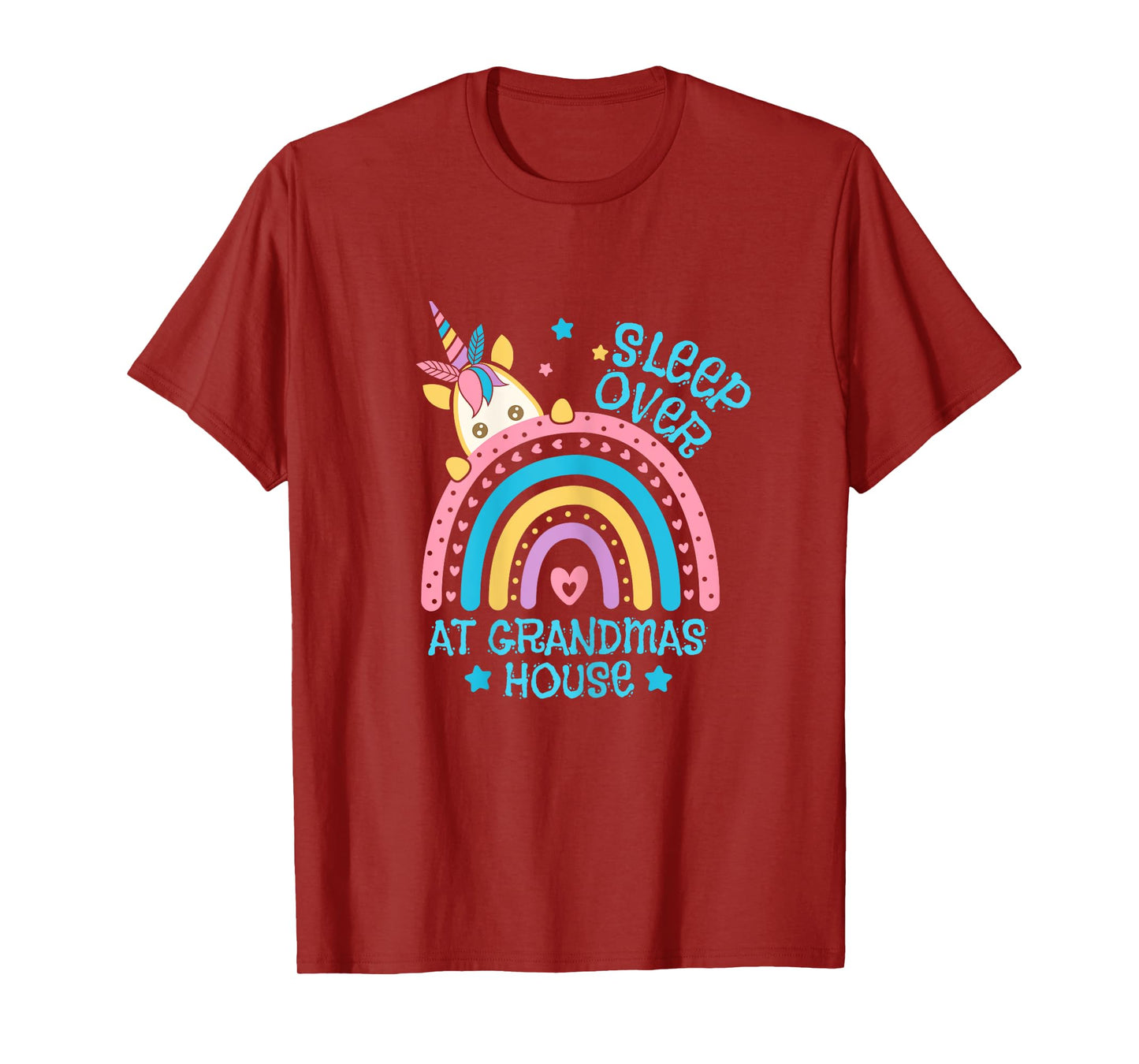Unicorn Slumber Party Sleepover At Grandmas House T-Shirt