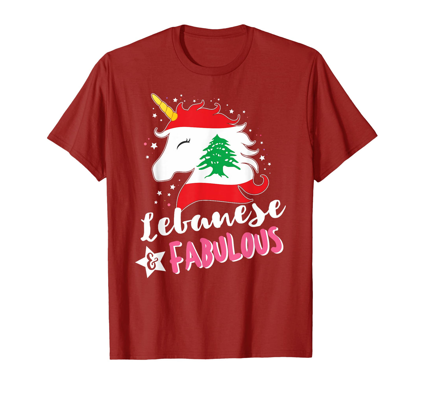Lebanese Unicorn Lebanon Flag T-Shirt