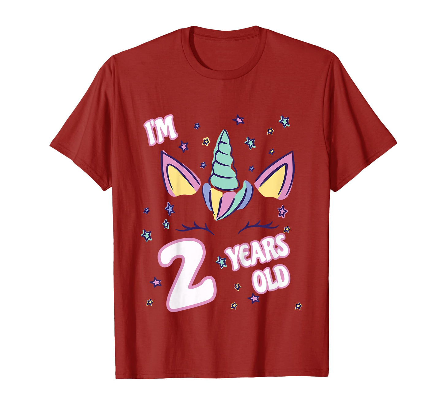 Unicorn 2nd birthday i'm 2 years old girl unicorn design T-Shirt