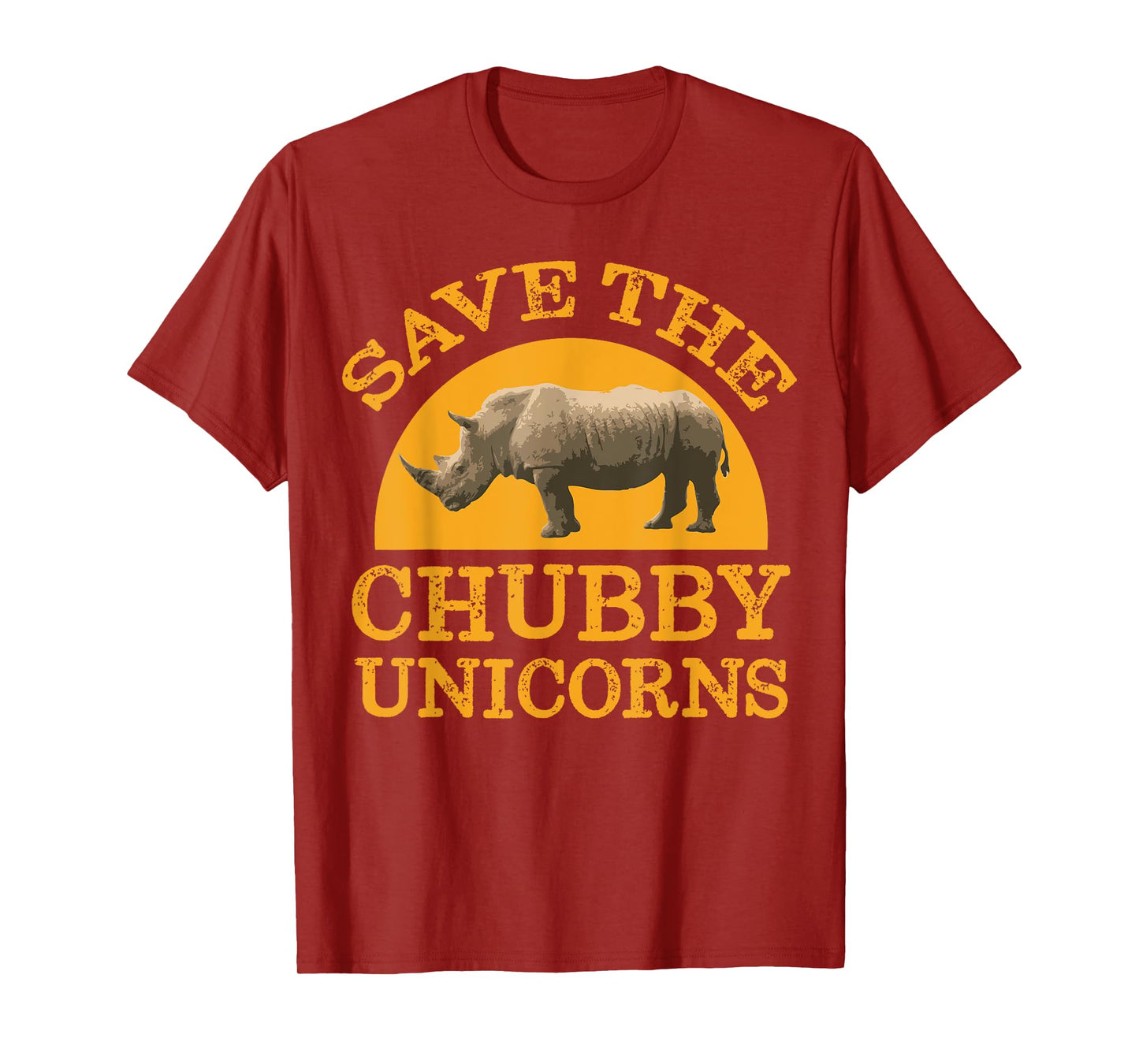 Save The Chubby Unicorns Rhino Endangered Awareness Tshirt