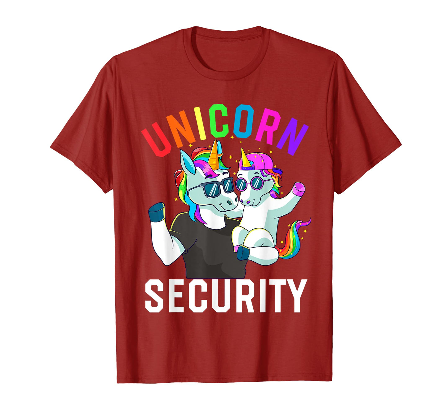 Unicorn Security Boy Brother Baby Sister Dad Family Birthday T-Shirt