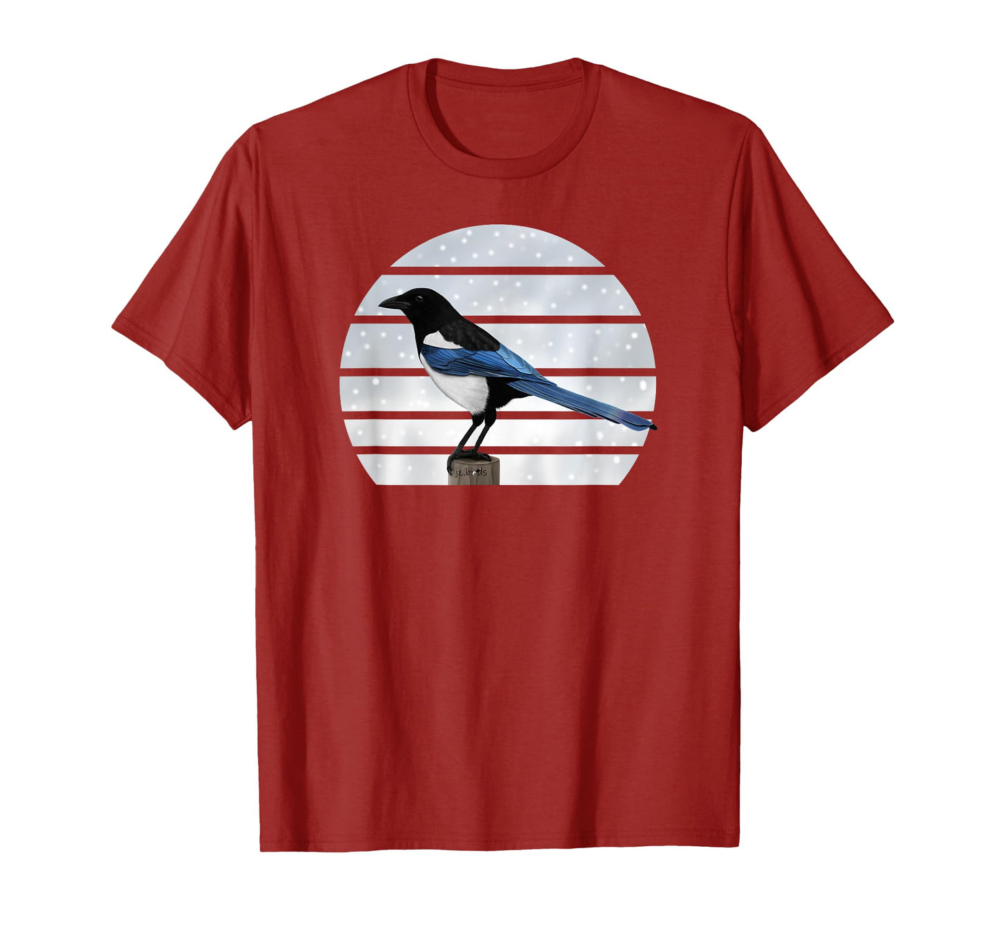 Magpie Winter Birds Christmas Snow Birder Birdwatching T-Shirt
