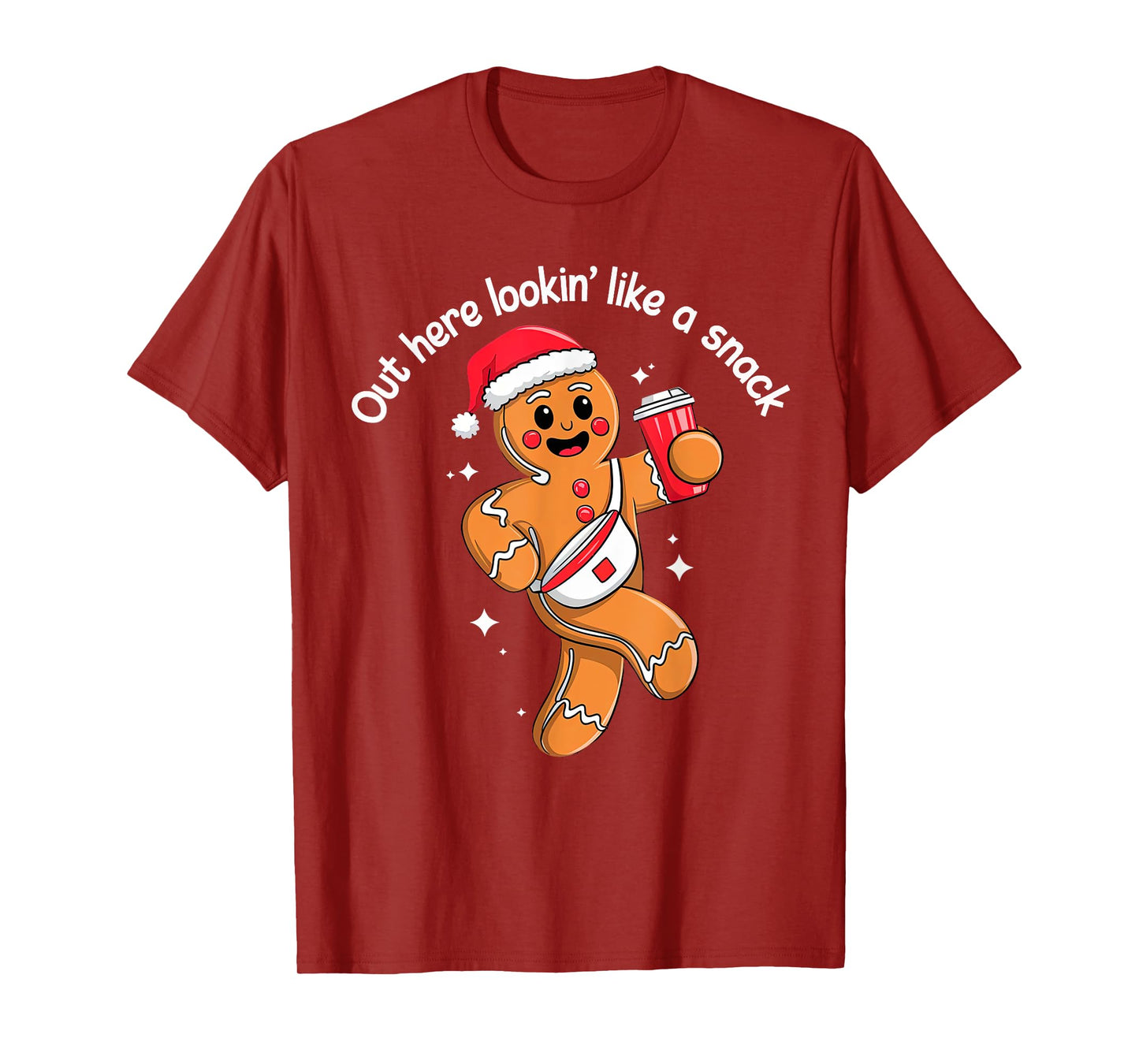 Out Here Looking Like A Snack Funny BouJee Xmas Gingerbread T-Shirt