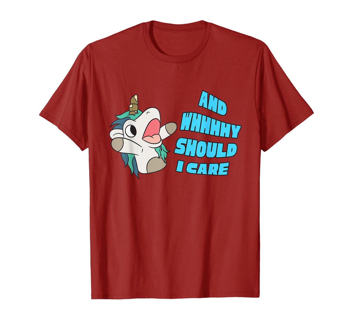 WHY SHOULD I CARE UNICORN GIFTS FUNNY SARCASTIC T-Shirt