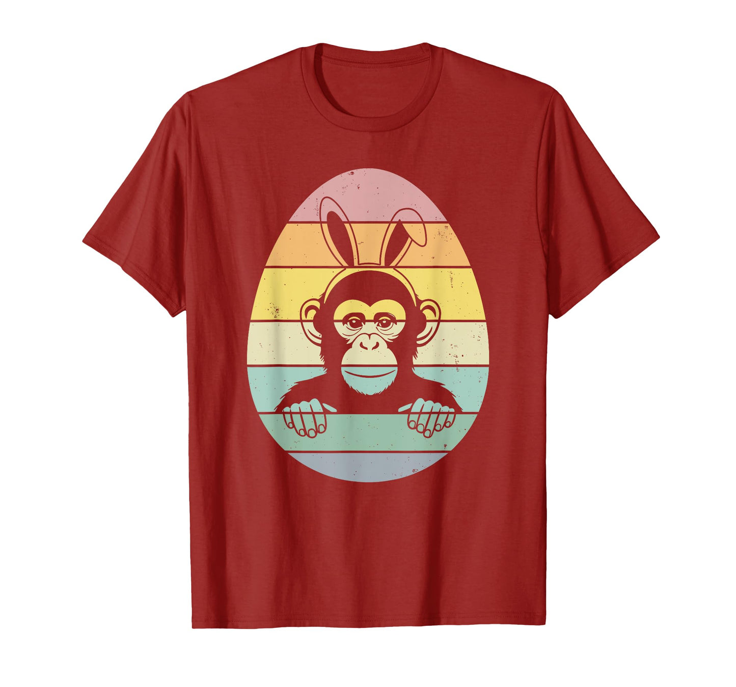 Retro Easter Egg Monkey Easter Day Womens Mens Kids T-Shirt