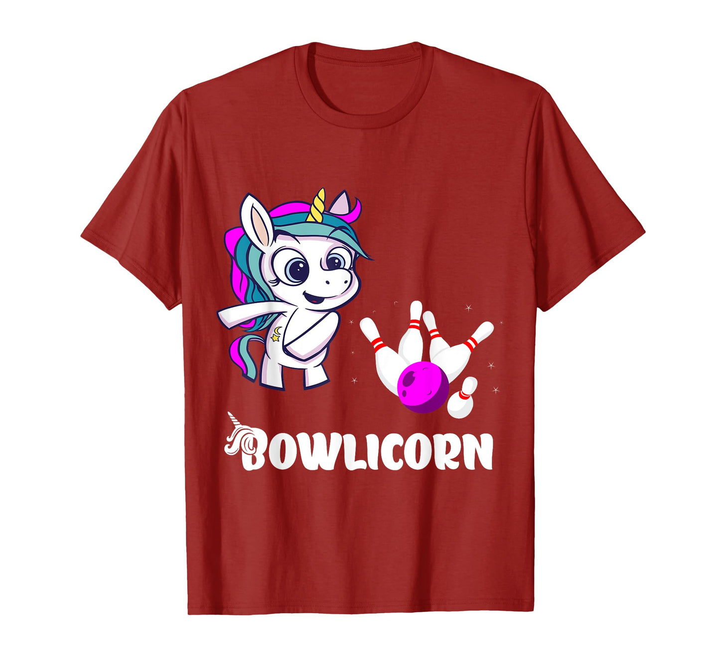 Unicorn Bowling Pin Strike Bowling Bowler Bowling Team T-Shirt