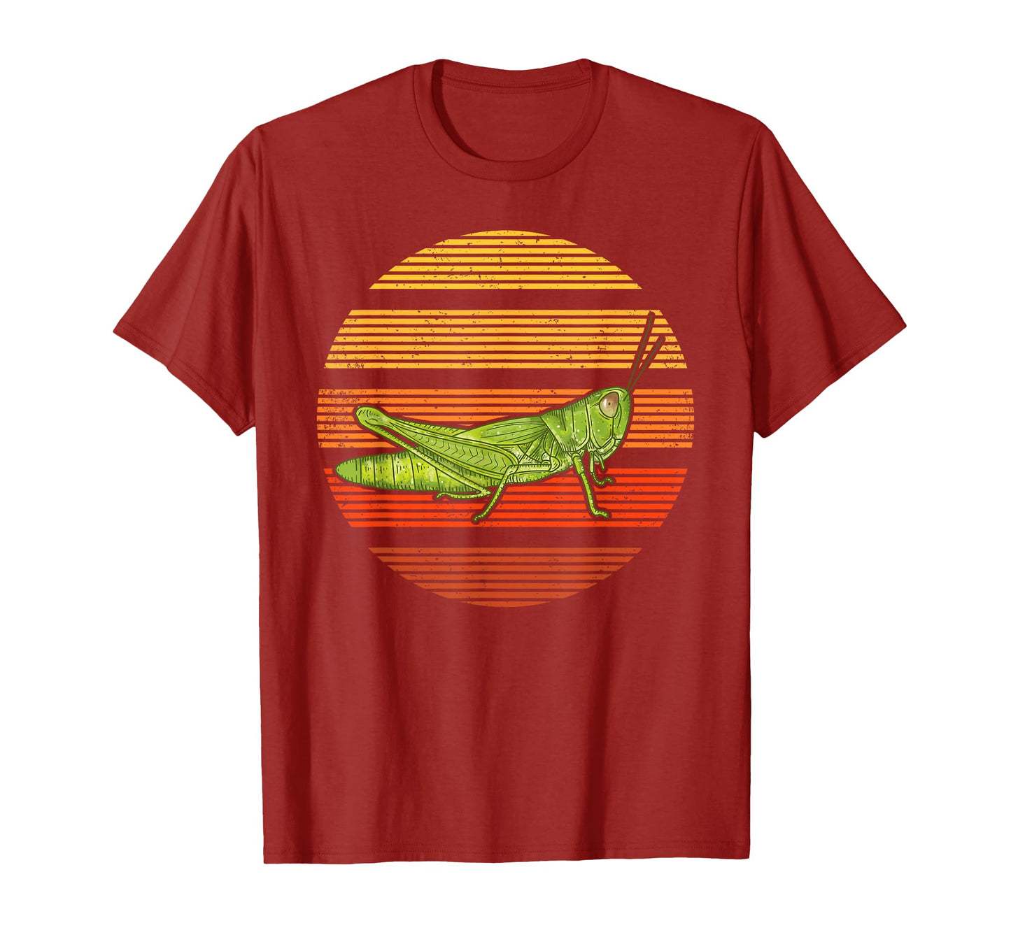 Sunset Grasshopper Lover Gift Vintage Retro Grasshopper T-Shirt