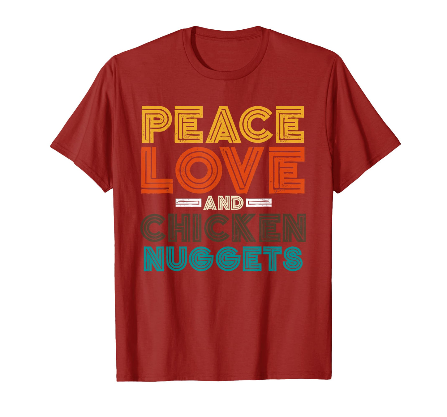 Hippie Fast Food Lover Gift Foodie Funny Chicken Nugget T-Shirt