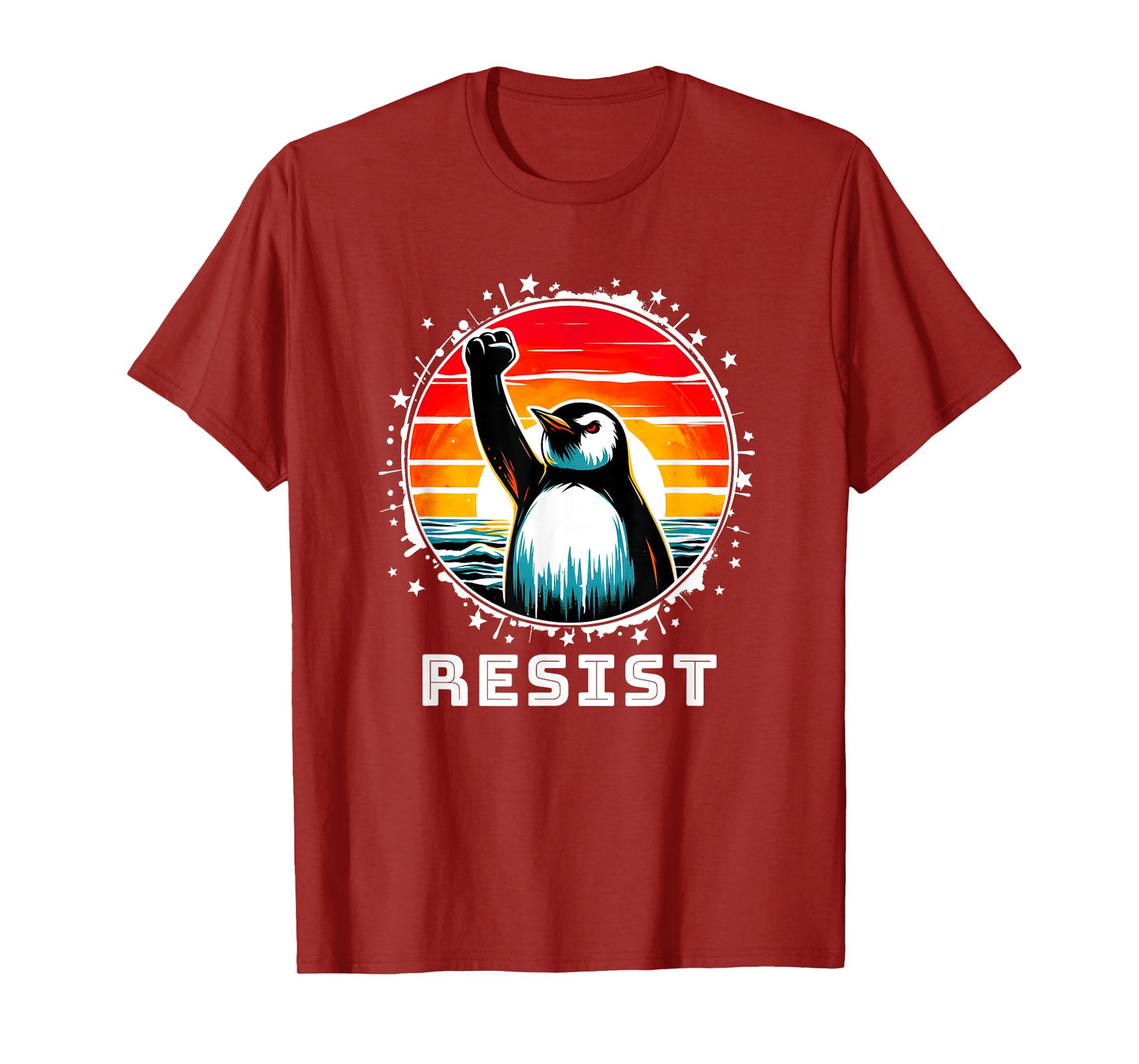 Resist Penguin Activism Graphic Design Penguins Resist T-Shirt